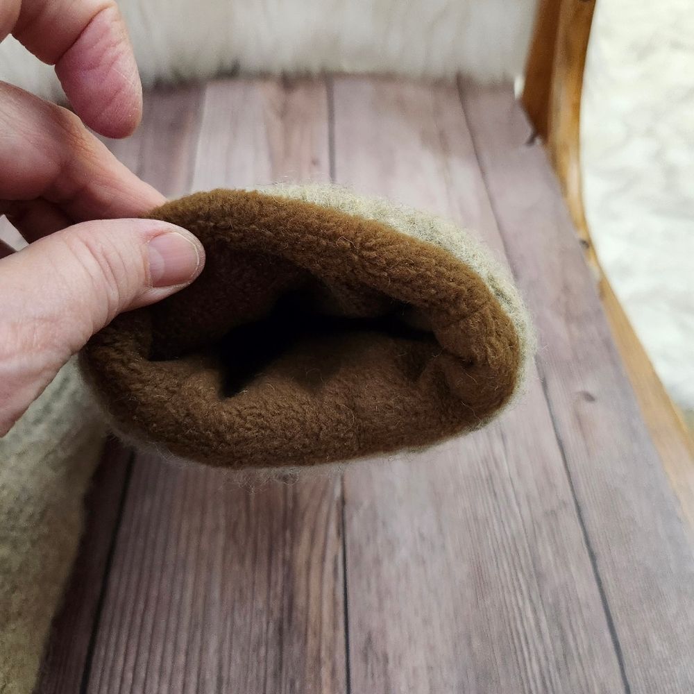 Wool felted hand crafted i love snow mittens Sz M/L - Picture 6 of 7